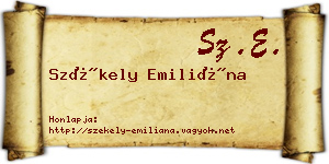 Székely Emiliána névjegykártya